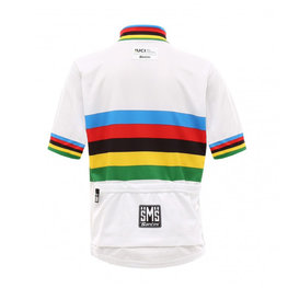 SANTINI Kurzarm Fahrradtrikot - UCI KIDS - mehrfarbig/Weiß
