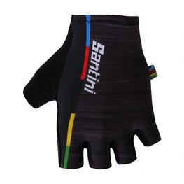 SANTINI Fingerlose Fahrradhandschuhe - UCI RAINBOW - Schwarz