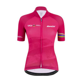 SANTINI Kurzarm Fahrradtrikot - UCI WORLD LADY - Lila