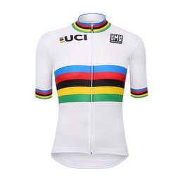 SANTINI Kurzarm Fahrradtrikot - UCI WORLD CHAMP 2017 - Weiß