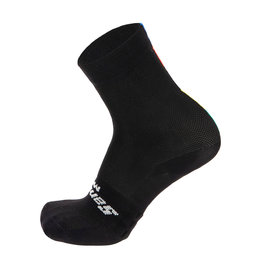 SANTINI Klassische Fahrradsocken - UCI RAINBOW - Schwarz