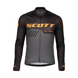 SCOTT Langarm Fahrradtrikot für den Sommer - RC TEAM 10 SUMMER - Orange/Schwarz