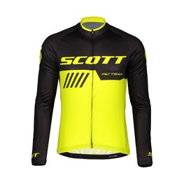 SCOTT Langarm Fahrradtrikot für den Sommer - RC TEAM 10 SUMMER - Gelb/Schwarz