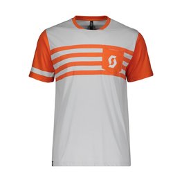 SCOTT Kurzarm Fahrrad-Shirt - TRAIL FLOW DRI - Orange/Grau