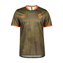 SCOTT Kurzarm Fahrradtrikot - TRAIL FLOW - Grün/Orange