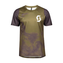 SCOTT Kurzarm Fahrradtrikot - TRAIL VERTIC - Grün/Grau