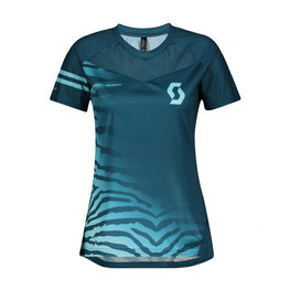 SCOTT Kurzarm Fahrradtrikot - TRAIL VERTIC LADY - Blau