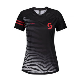 SCOTT Kurzarm Fahrradtrikot - TRAIL VERTIC LADY - Schwarz/Rosa