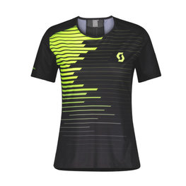SCOTT Kurzarm Fahrrad-Shirt - RC RUN LADY - Schwarz/Gelb