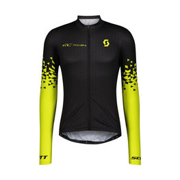 SCOTT Langarm Fahrradtrikot für den Sommer - RC TEAM 10 SUMMER - Schwarz/Gelb