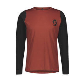 SCOTT Langarm Fahrradtrikot für den Sommer - TRAIL PROGRESSIVE - Rot/Schwarz