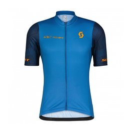 SCOTT Kurzarm Fahrradtrikot - RC TEAM 10 SS - Blau/Orange
