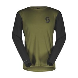SCOTT Langarm Fahrradtrikot für den Sommer - TRAIL VERTIC LS - Schwarz/Grün