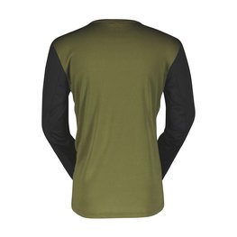 SCOTT Langarm Fahrradtrikot für den Sommer - TRAIL VERTIC LS - Schwarz/Grün