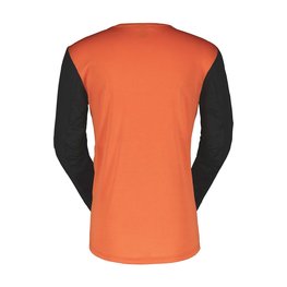 SCOTT Langarm Fahrradtrikot für den Sommer - TRAIL VERTIC LS - Schwarz/Orange