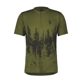 SCOTT Kurzarm Fahrradtrikot - TRAIL FLOW ZIP SS - Grün