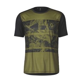 SCOTT Kurzarm Fahrradtrikot - TRAIL FLOW SS - Grün/Schwarz