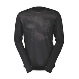SCOTT Langarm Fahrradtrikot für den Sommer - TRAIL FLOW LS - Schwarz/Grau