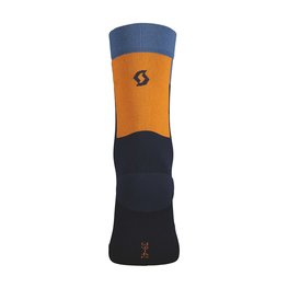 SCOTT Klassische Fahrradsocken - BLOCK STRIPE CREW - Blau/Orange