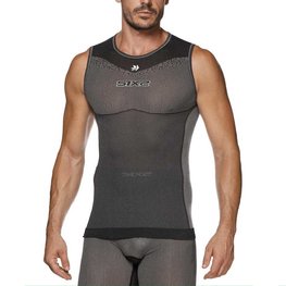 SIX2 Ärmelloses Fahrrad-Shirt - SML BT - Schwarz