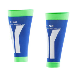 SIX2 Knielange Fahrradbeinlinge - CALF - Blau/Grün