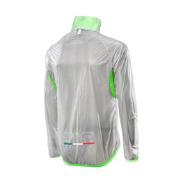 SIX2 Winddichte Fahrradjacke - GHOST - Transparent/Grün