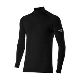 SIX2 Langarm Fahrrad-Shirt - TS3 MERINOS - Schwarz