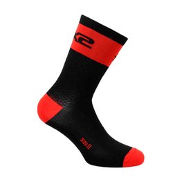 SIX2 Klassische Fahrradsocken - SHORT LOGO - Rot/Schwarz