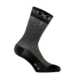 SIX2 Klassische Fahrradsocken - COMP SHO - Grau/Schwarz