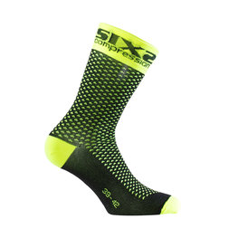 SIX2 Klassische Fahrradsocken - COMP SHO - Gelb/Schwarz