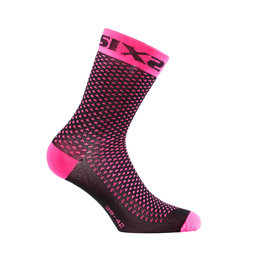 SIX2 Klassische Fahrradsocken - COMP SHO - Rosa/Schwarz