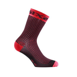 SIX2 Klassische Fahrradsocken - COMP SHO - Schwarz/Rot