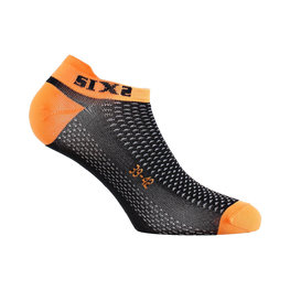 SIX2 Knöchelhohe Fahrradsocken - FANT S - Schwarz/Orange