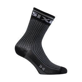 SIX2 Klassische Fahrradsocken - SHORT S - Grau/Schwarz
