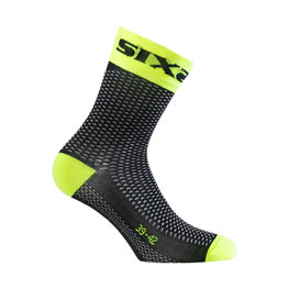 SIX2 Klassische Fahrradsocken - SHORT S - Gelb/Schwarz