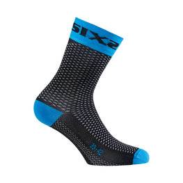 SIX2 Klassische Fahrradsocken - SHORT S - Hellblau/Schwarz