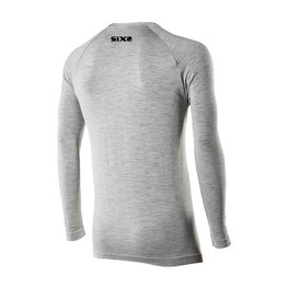 SIX2 Langarm Fahrrad-Shirt - SERAFINO MERINOS - Grau