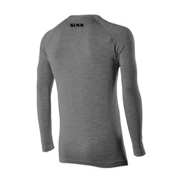 SIX2 Langarm Fahrrad-Shirt - SERAFINO MERINOS - Grau
