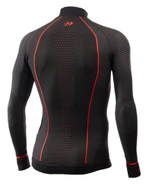 SIX2 Langarm Fahrrad-Shirt - TS3 W CU - Rot/Schwarz