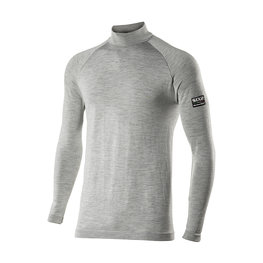SIX2 Langarm Fahrrad-Shirt - TS3 MERINOS - Grau