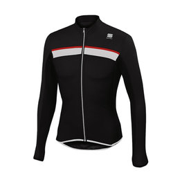 SPORTFUL Langarm Fahrradtrikot für den Sommer - PISTA SUMMER - Rot/Schwarz/Weiß