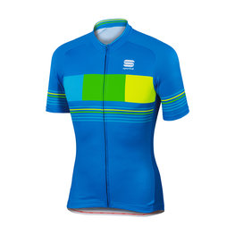 SPORTFUL Kurzarm Fahrradtrikot - STRIPE - Gelb/Blau