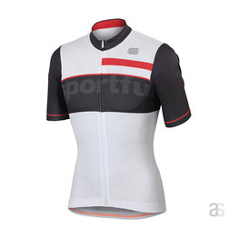 SPORTFUL Kurzarm Fahrradtrikot - SQUADRA CORSE - Rot/Weiß/Grau