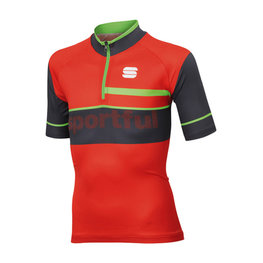 SPORTFUL Kurzarm Fahrradtrikot - SQUADRA CORSE KIDS - Rot/Grau/Grün