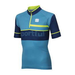 SPORTFUL Kurzarm Fahrradtrikot - SQUADRA CORSE KIDS - Hellblau/Gelb/Blau