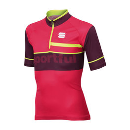 SPORTFUL Kurzarm Fahrradtrikot - SQUADRA CORSE KIDS - bordeaux/Rot/Gelb