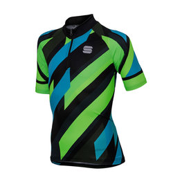 SPORTFUL Kurzarm Fahrradtrikot - VOLT KIDS - Schwarz/Grün/Blau