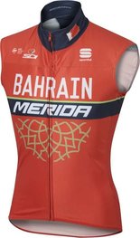 SPORTFUL Fahrradweste - BAHRAIN MERIDA 2017 - Schwarz/Rot