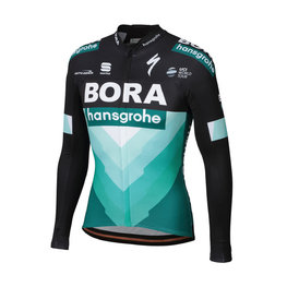 SPORTFUL Langarm Fahrradtrikot für den Winter - BORA 2019 WINTER - Schwarz/Grün