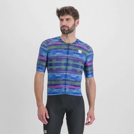 SPORTFUL Kurzarm Fahrradtrikot - GLITCH BOMBER - Blau